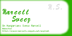 marcell svecz business card